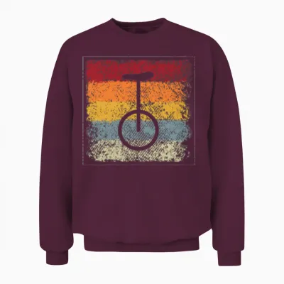Unicycle Retro Unisex Sweatshirt - Maroon