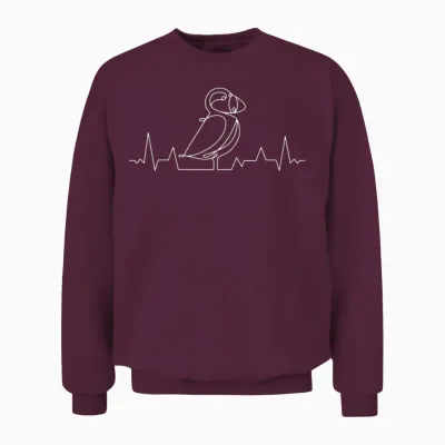 Puffin Bird Seabird Vintage Puffins Unisex Sweatshirt - Maroon