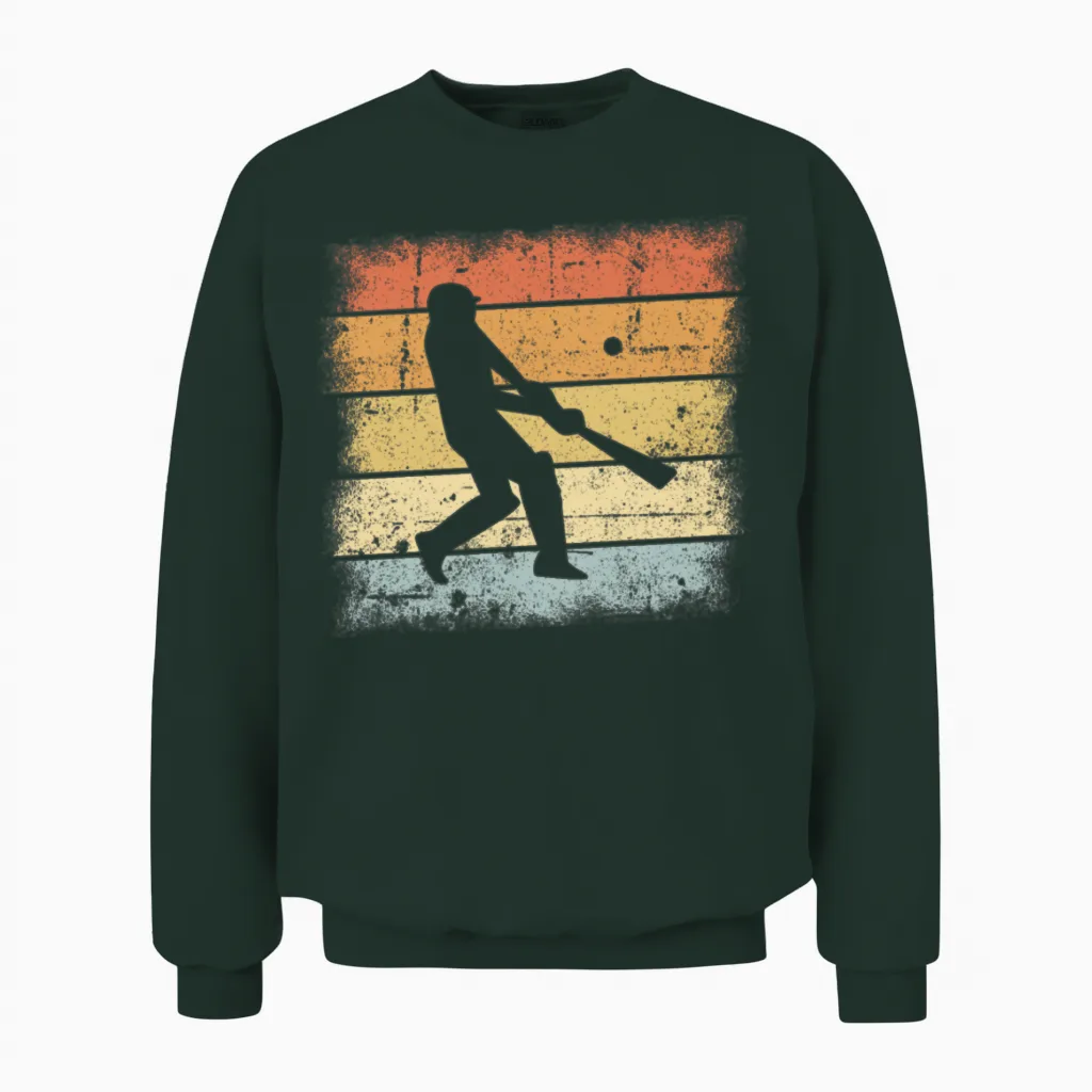 Cricket Retro Unisex Sweatshirt in Forest