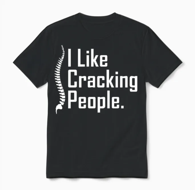 Funny Chiropractor Joke Memes & Humor Unisex T-Shirt in Black