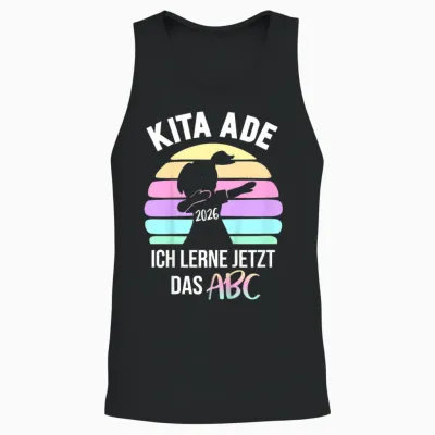 Kinder Bäm Kita Abgänger 2026 Einschulung Schulkind Kita Ade 2026 Unisex Tank Top - Black