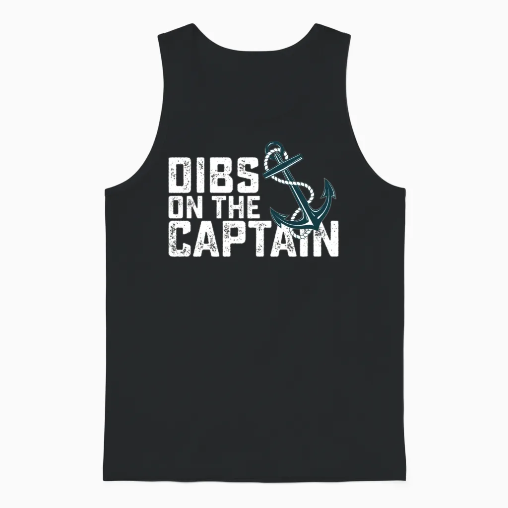 Dibs on the Captain Retro Vintage Unisex Tank Top - Black