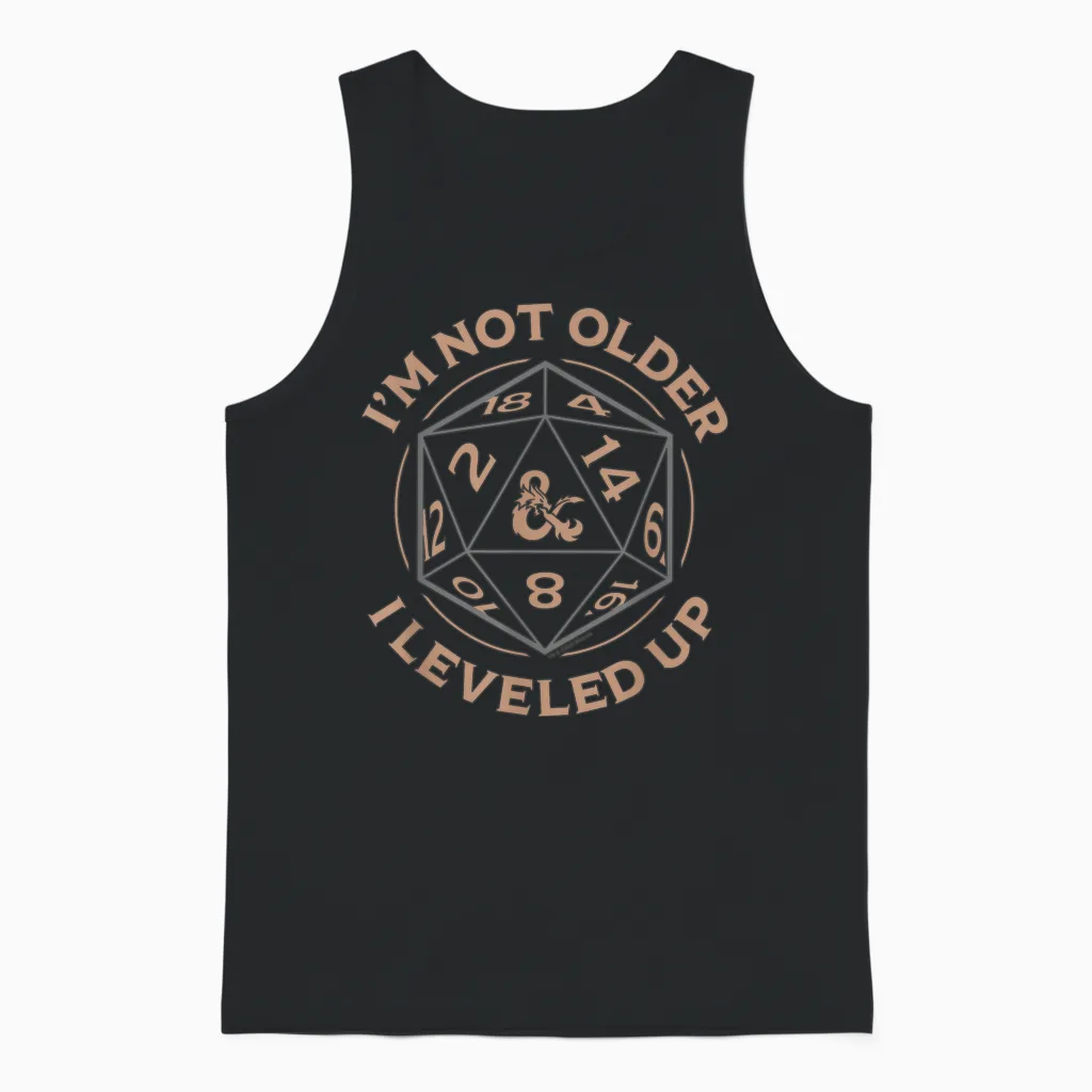 Dungeons & Dragons Birthday Level Up Unisex Tank Top in Black