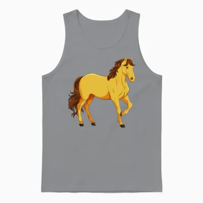 The Golden Horse. Unisex Tank Top - Sport Grey