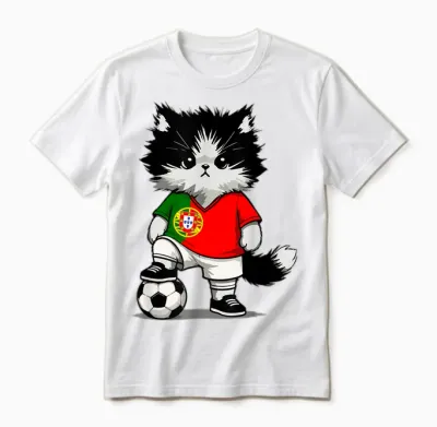 Portuguese Flag Men Women Children Portugal Unisex T-Shirt - White