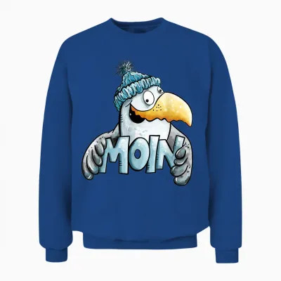 Nordsee Ostsee Moin Spruch Möwe I Urlaub Norddeutschland Unisex Sweatshirt - Royal