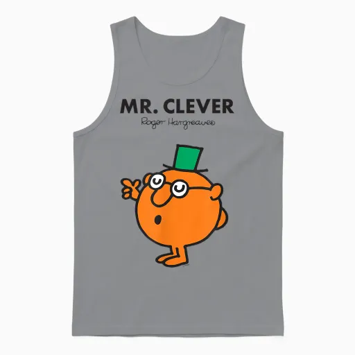 Mr. Men Mr. Clever Unisex Tank Top in Sport Grey