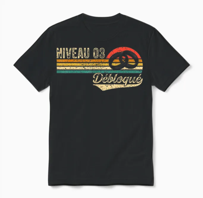 3 Years of Wheat Wedding Anniversary, Level 3 Unlocked Unisex T-Shirt in Black