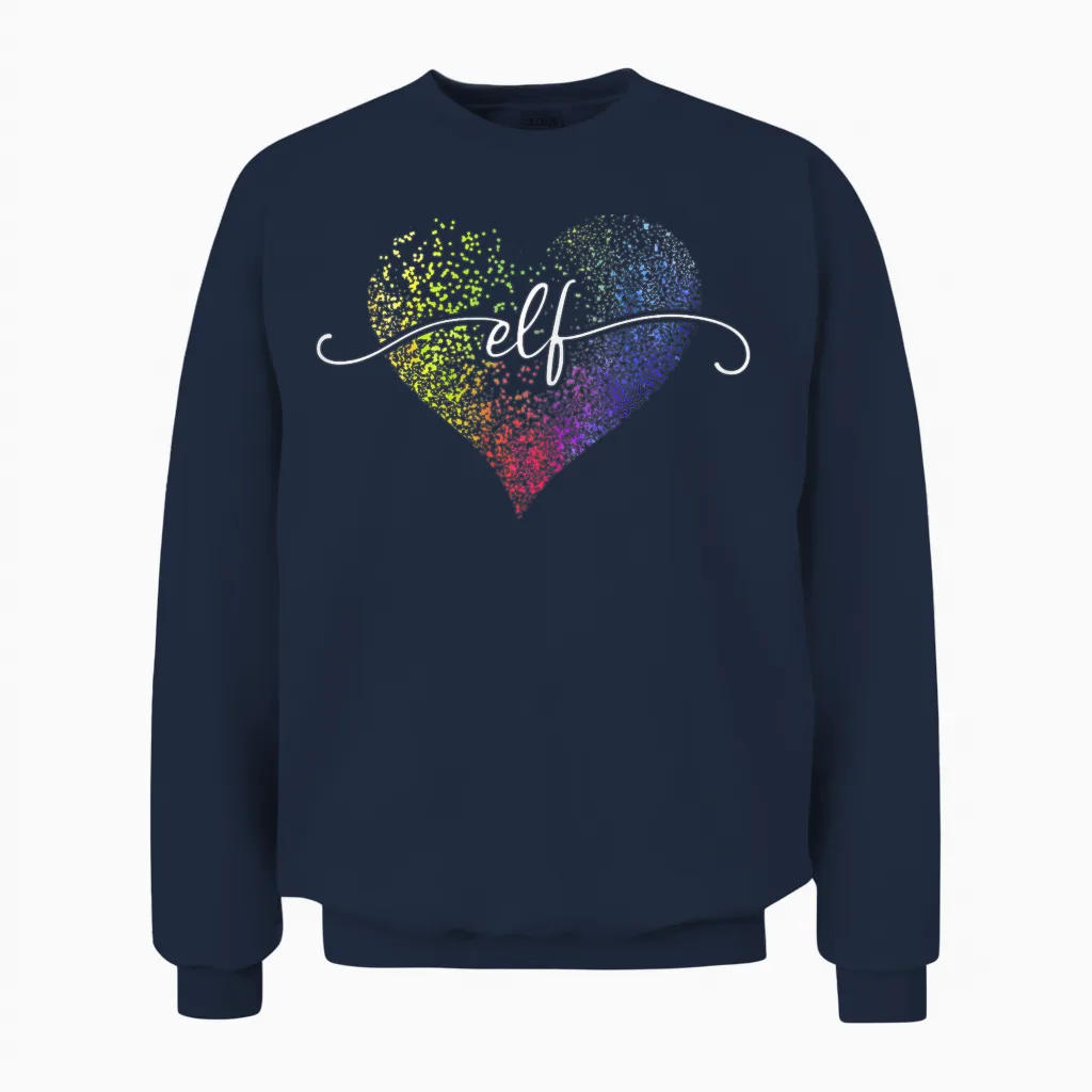 11th Birthday Cute Heart Girl 11 Years Old Decorative Unisex Sweatshirt in Navy