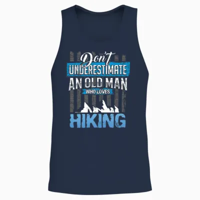 Hiking for Grandpa Unisex Tank Top - Navy