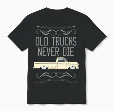 Old Trucks Wimbledon White Unisex T-Shirt - Black