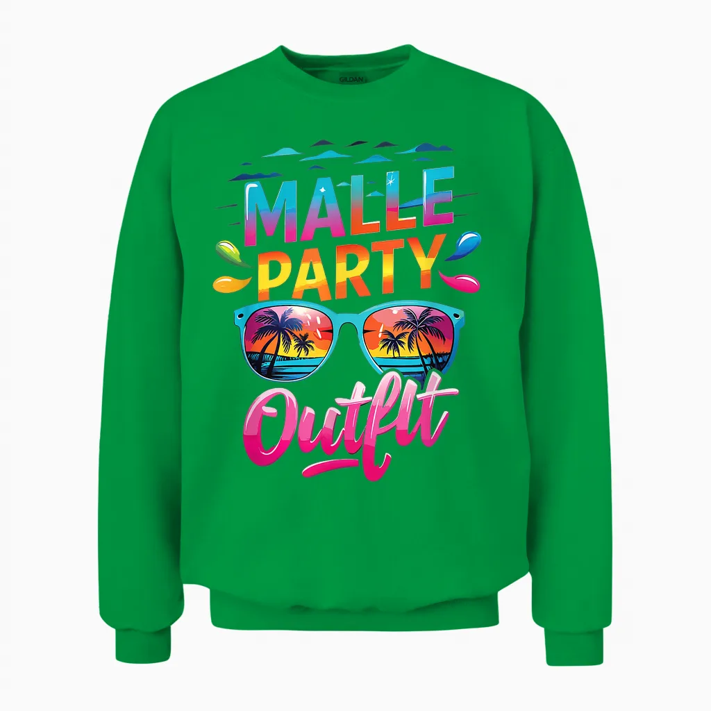 Malle Party Group Shirt Mallorca Outfit Women's Men's Party Unisex Sweatshirt in Irish Green