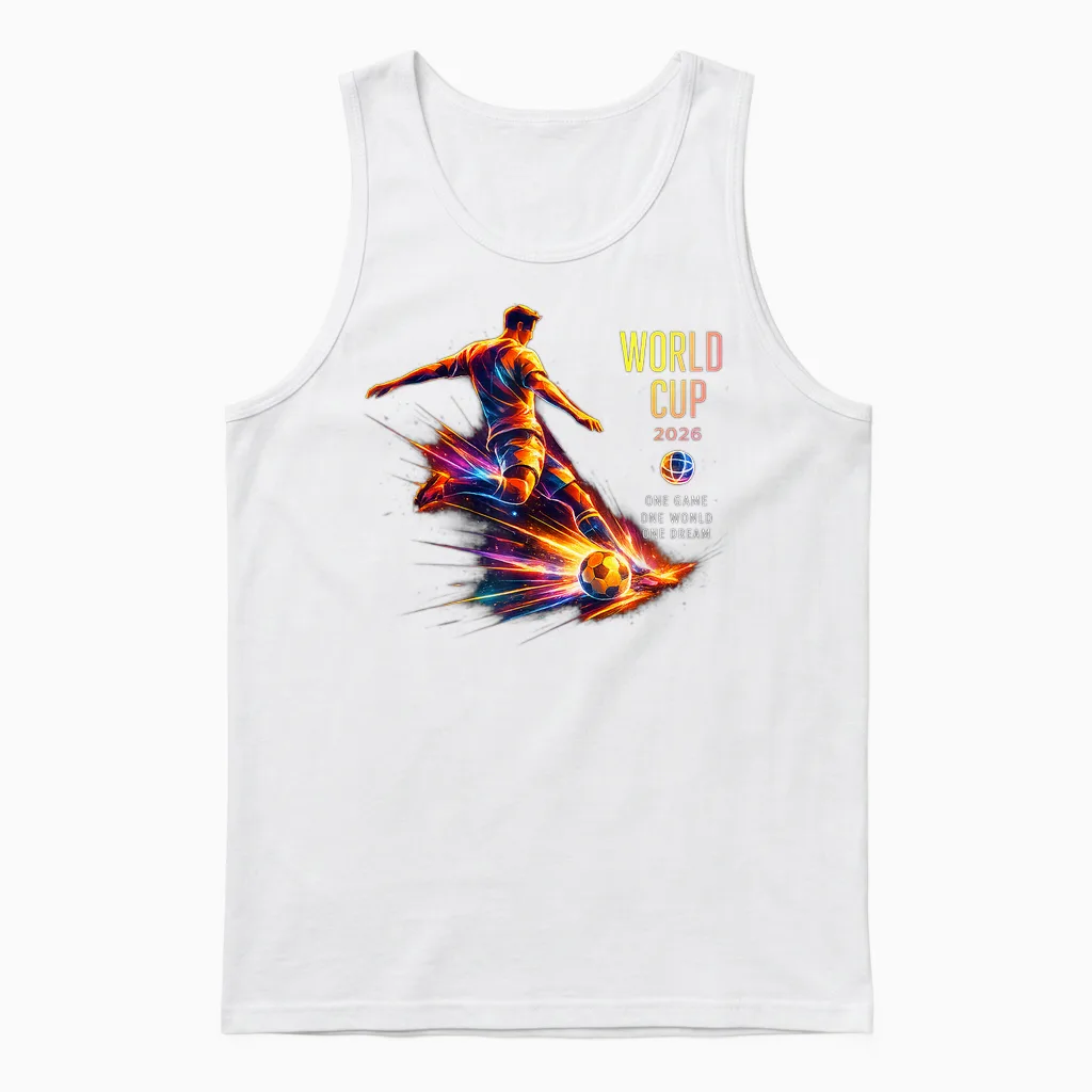 Fußball - Wm 2026 One Game World Dream, Farbig Unisex Tank Top in White