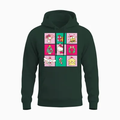 Hello Sanrio Friends Christmas Time Unisex Hoodie - Forest
