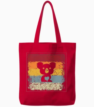 Koala Retro Tote Bags - Red