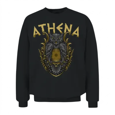 Athena Greek Mythology Unisex Sweatshirt - Black