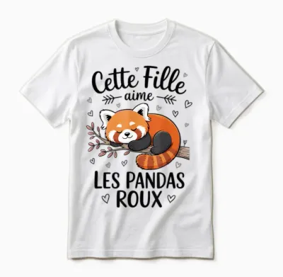 Cute Red Panda Woman Girl Loves Red Pandas Unisex T-Shirt - White
