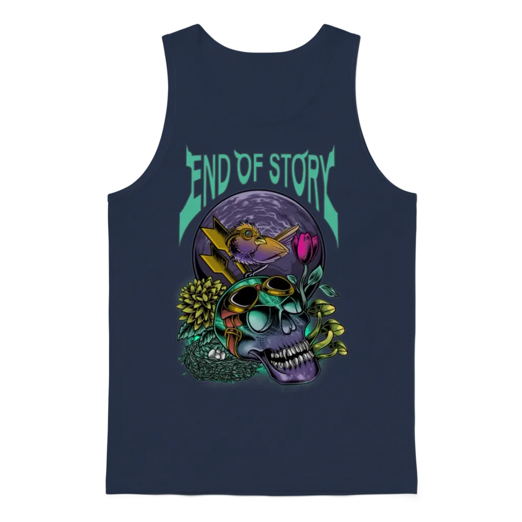 The End Ofstory Unisex Tank Top - Navy