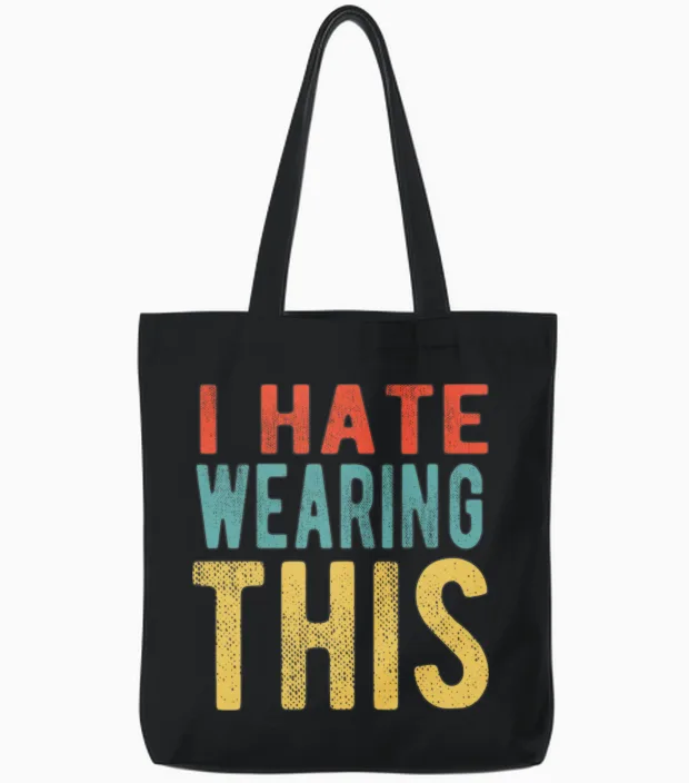 Funny Face Mask Funny Face Masks Tote Bags in Black