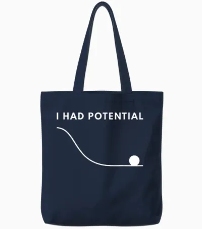 I Had Potential Funny Tote Bags - Navy