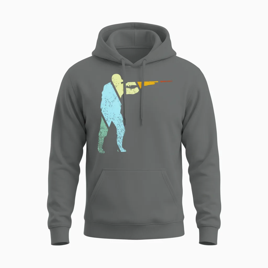 Hunting Retro Unisex Hoodie in Graphite Heather