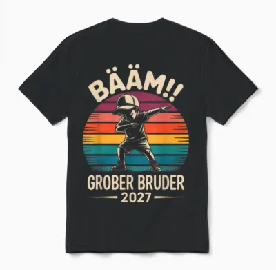 Bääm Großer Bruder 2027 Cooles Dabbing Für Werdende Brüder Unisex T-Shirt - Black