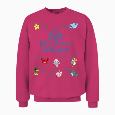 Meine Lieblingstiere in Sylt Unisex Sweatshirt - Heliconia