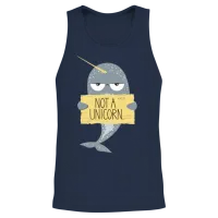 Not a Unicorn Unisex Tank Top - Navy – 2