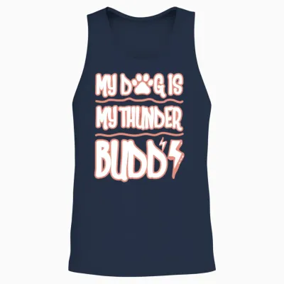 Dog Thunder Dog Dad Dog Park Thunder Buddy Cool Unisex Tank Top - Navy