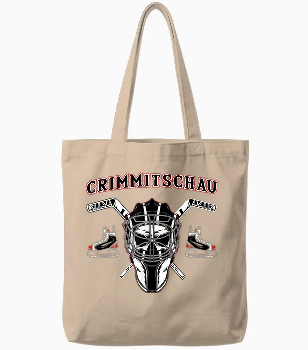 Crimmitschau Eishockey Hockey Tote Bags in Natural