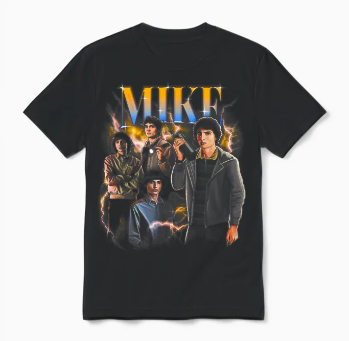 Stranger Things Mike Heartthrob Officially Licensed Unisex T-Shirt in Black