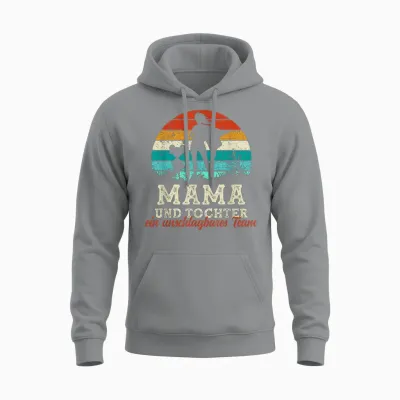 Team Mama Und Tochter Superheld Muttertag Stolze Super Mama Unisex Hoodie - Sport Grey