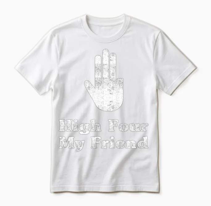 High Four My Friend Amputee Hands Limb Amputation Unisex T-Shirt in White