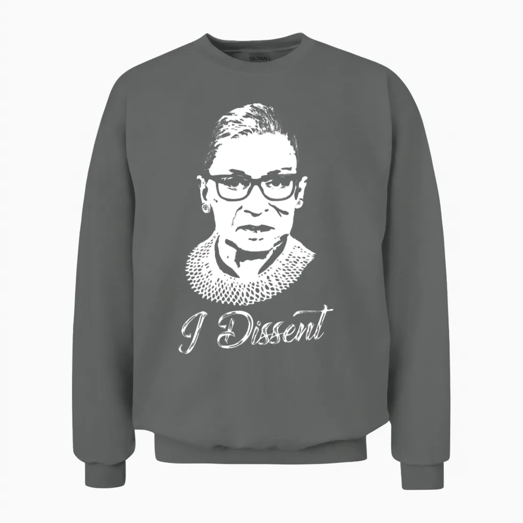 Notorious Rbg - I Dissent Unisex Sweatshirt in Graphite Heather