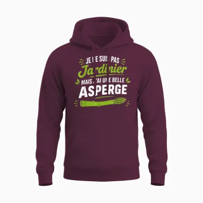 Je Ne Suis Pas Jardinier Drole Humour Citation Beauf Unisex Hoodie - Maroon