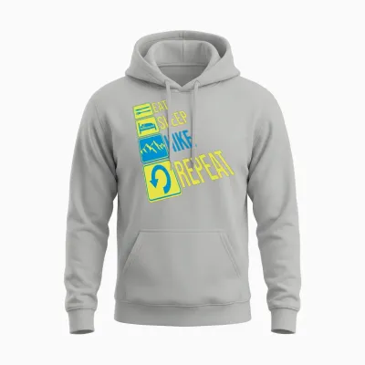 Daily Repeat Hiking Mountains Unisex Hoodie - Ash