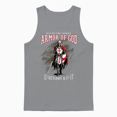 Full Armor of God Men Women Kids Christian Bible Verse Gift Unisex Tank Top - Sport Grey