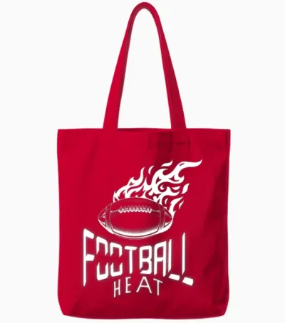 'football Heat' Fire Football Gd Tote Bags - Red