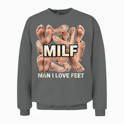 Lustiges Tshirt Fußfetisch Fuß Fetisch Gen Z Witzig Humor Unisex Sweatshirt - Graphite Heather