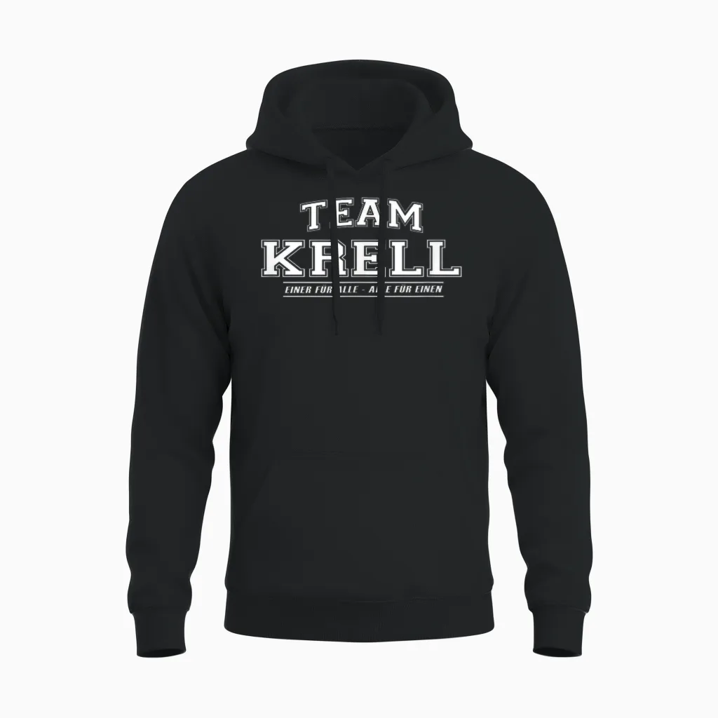 Team Krell | Proud Family - Last Name Gift T-Shirt, Black Unisex Hoodie in Black