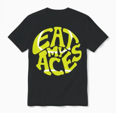 Tennis Funny Unisex T-Shirt - Black