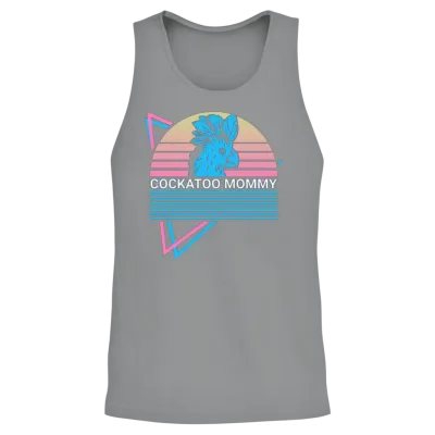 Cockatoo Mommy Retro Unisex Tank Top - Sport Grey