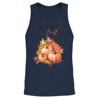 Happy Fall Unisex Tank Top - Navy – 2