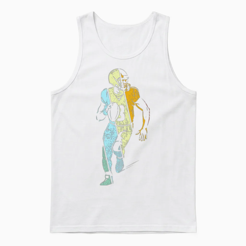 Rugby Retro Unisex Tank Top in White