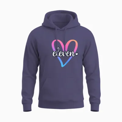 Eleven 11 Jahre Mädchen Geburtstag Geschenkidee 2014 Unisex Hoodie - Heather Sport Dark Navy