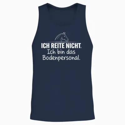 Ich Reite Nicht Ich Bin Das Bodenpersonal Unisex Tank Top - Navy