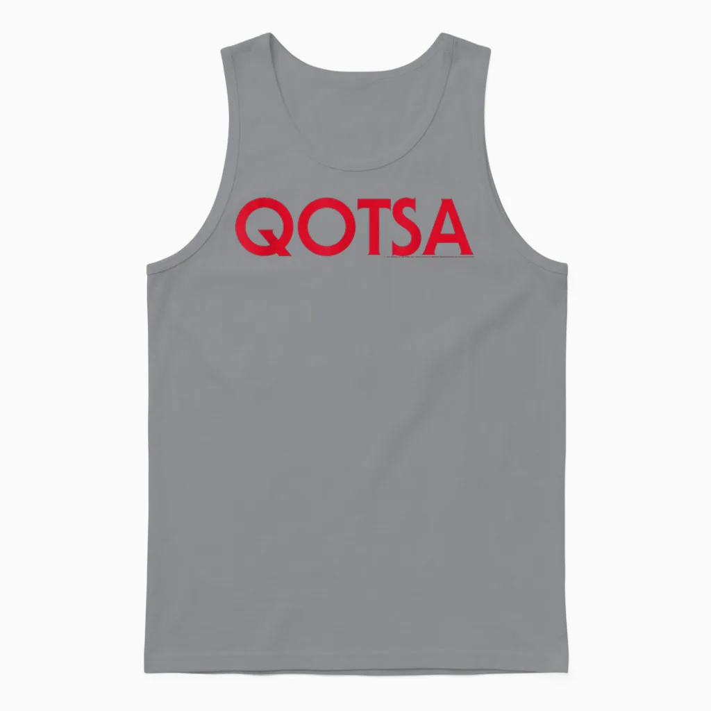 Offiziell Queens of the Stone Age Qotsa Logo Rock Band Unisex Tank Top in Sport Grey