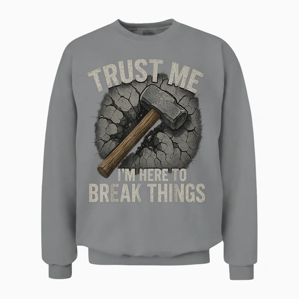 Demo Team Worker Demolition Construction Worker Mass Unisex Sweatshirt in Sport Grey