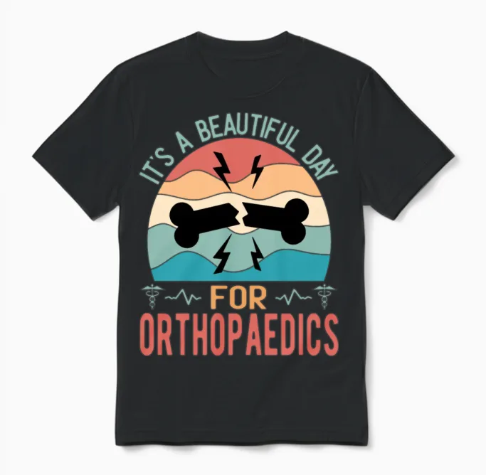 Orthopaedic Surgery Funny Orthopaedic Surgeon Unisex T-Shirt in Black