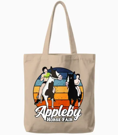Horse Racing Tote Bags - Natural